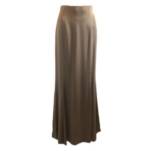 LAFAYETTE 148 Beige Silk Maxi Skirt S M